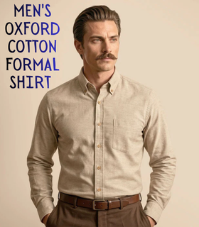 Men's Oxford Cotton Formal Shirt